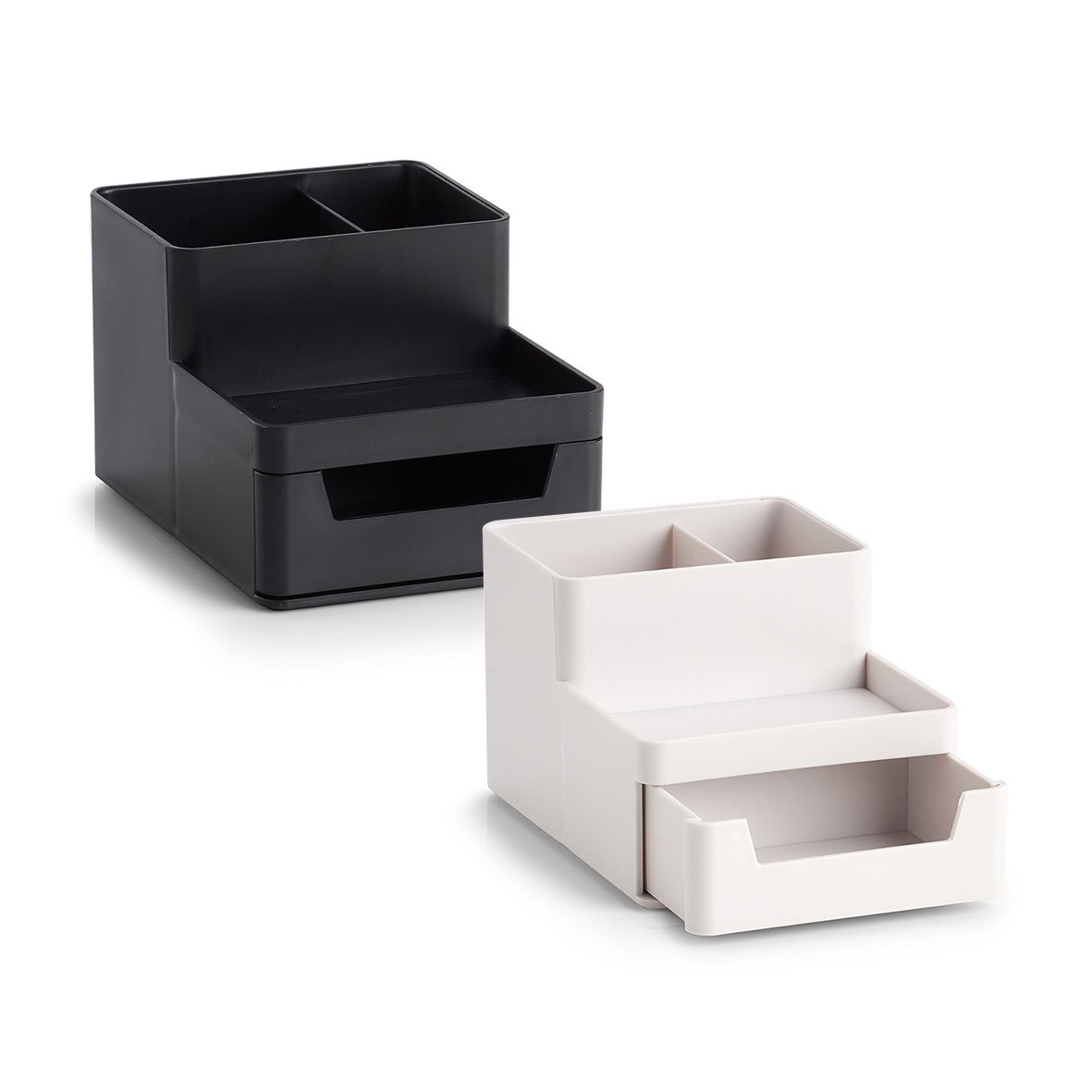 zeller-present-home-living-utensilien-organizer-stiftehalter-grau-mit-schublade image 7