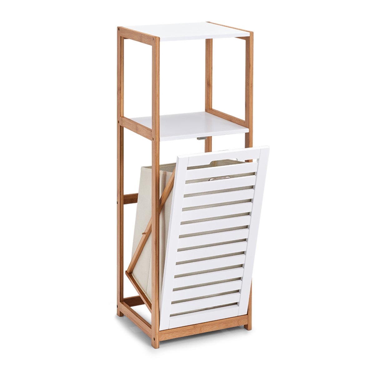 zeller-present-home-living-standregal-mit-w-schesammler-bambus-wei image 2