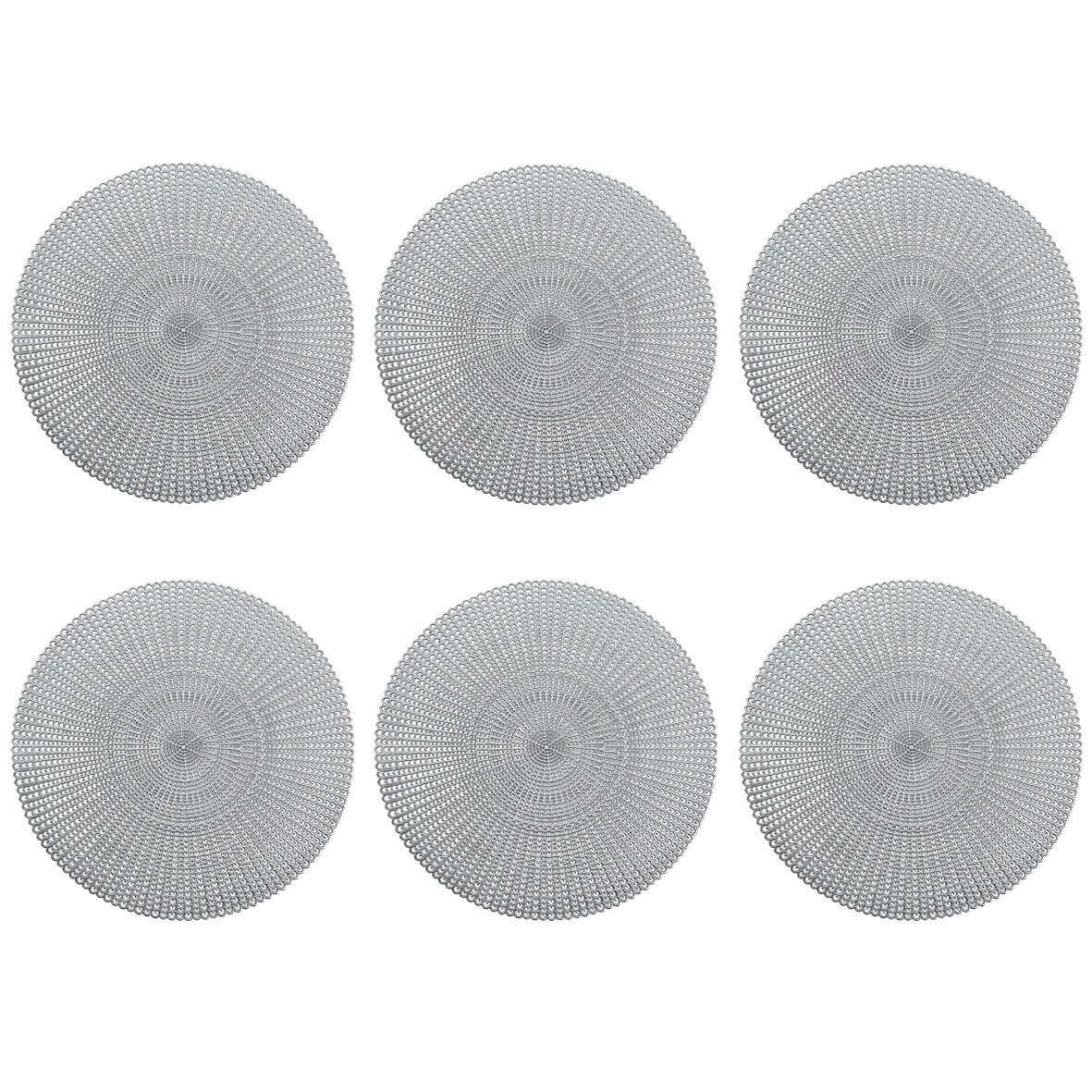 zeller-present-cut-out-platzset-6er-set-silber-pvc image 1