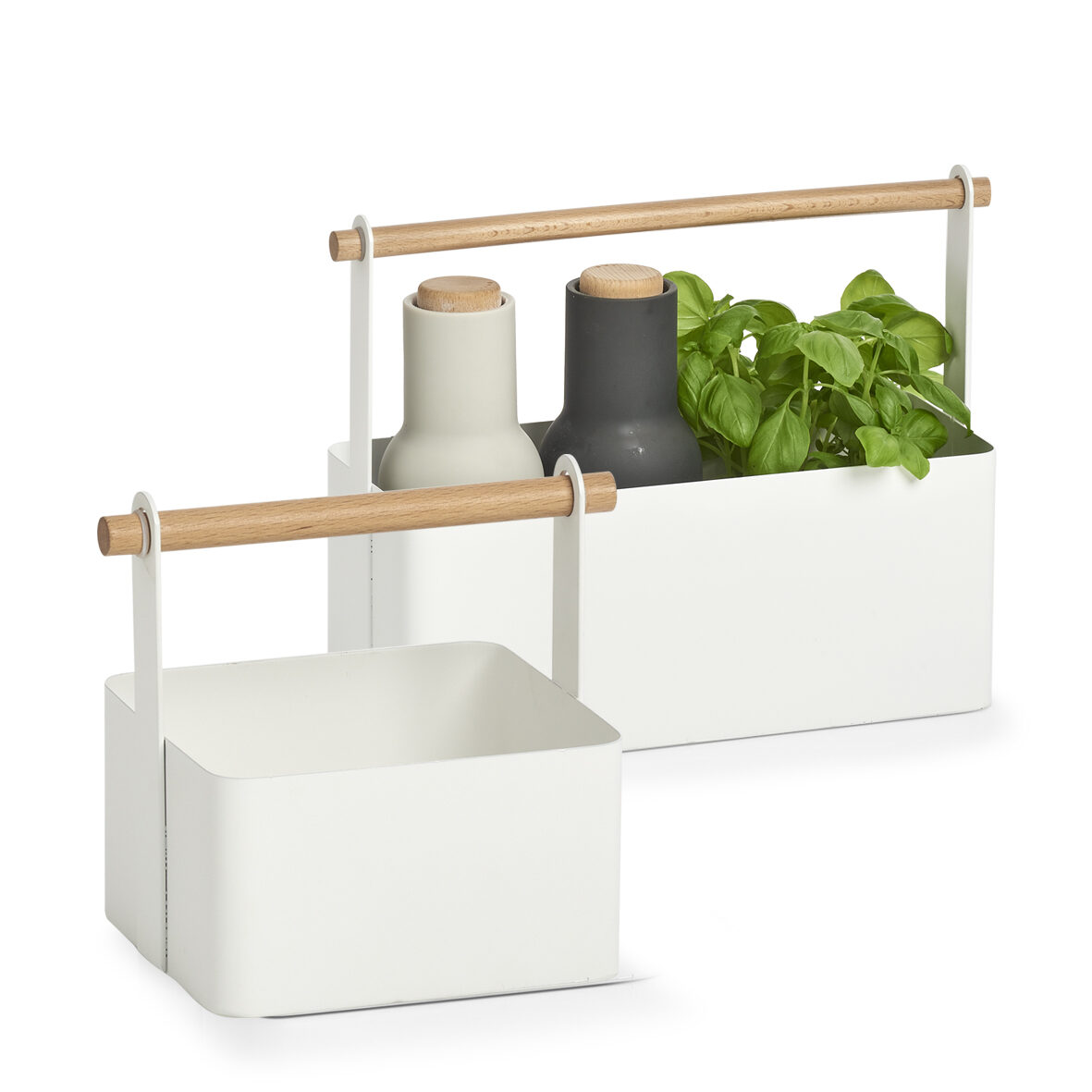 zeller-present-home-living-tragekorb-metall-buche-wei image 4
