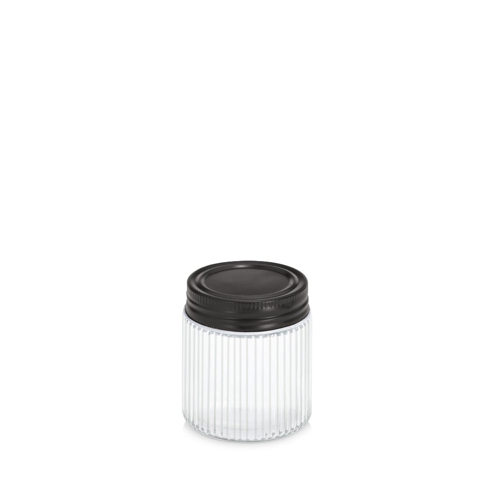 zeller-present-k-che-vorratsglas-metalldeckel-120-ml-riffel image 1