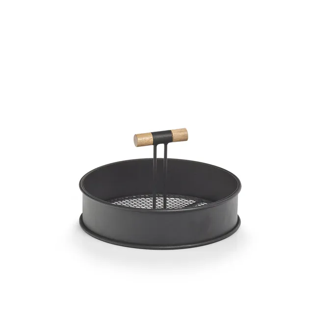 zeller-present-table-serviertablett-tablett-schwarz-rund-20-cm-metall image 1