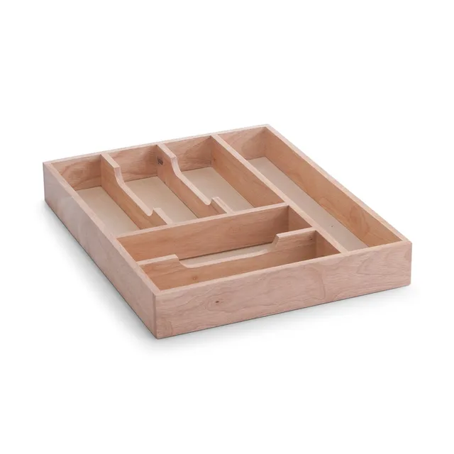 zeller-present-besteckkasten-gummibaum-holz-6-f-cher image 1