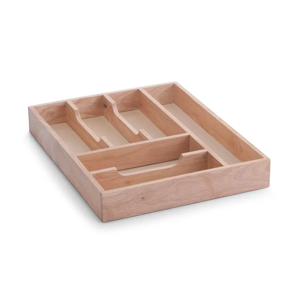 zeller-present-besteckkasten-gummibaum-holz-6-f-cher image 1