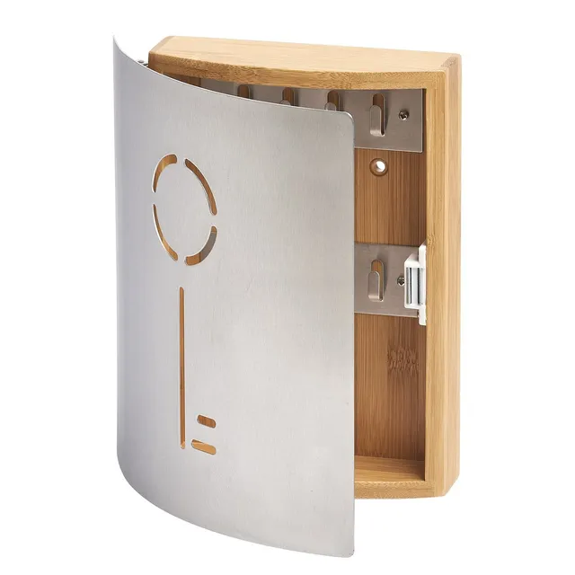 zeller-present-home-living-schl-sselkasten-bambus-8-haken image 1