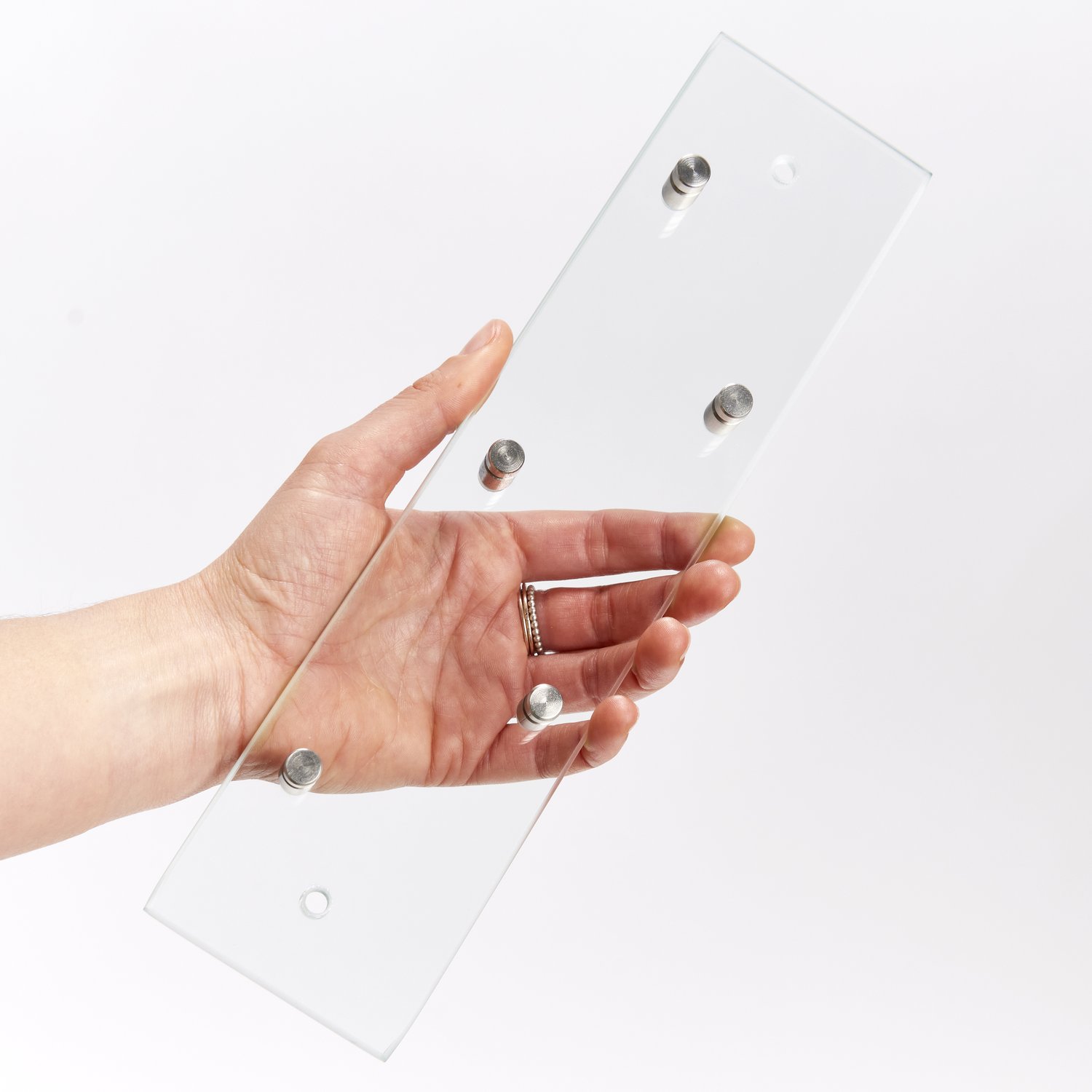 zeller-present-k-che-schl-sselboard-glas-edelstahl-5-haken image 2