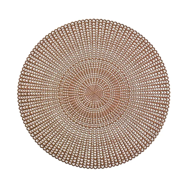 zeller-present-table-platzset-cut-out-kunststoff-rund-kupfer image 1