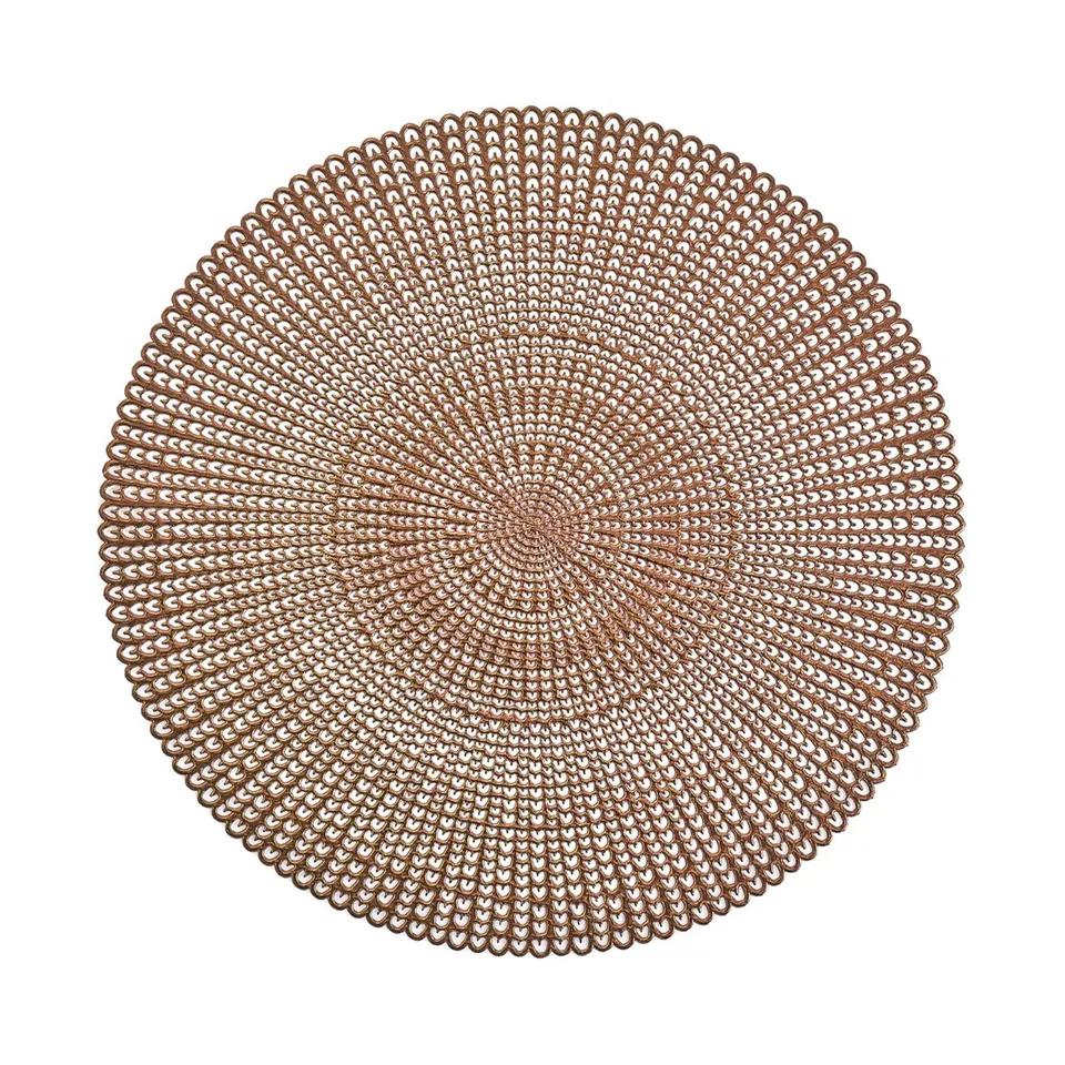 zeller-present-table-platzset-cut-out-kunststoff-rund-kupfer image 1