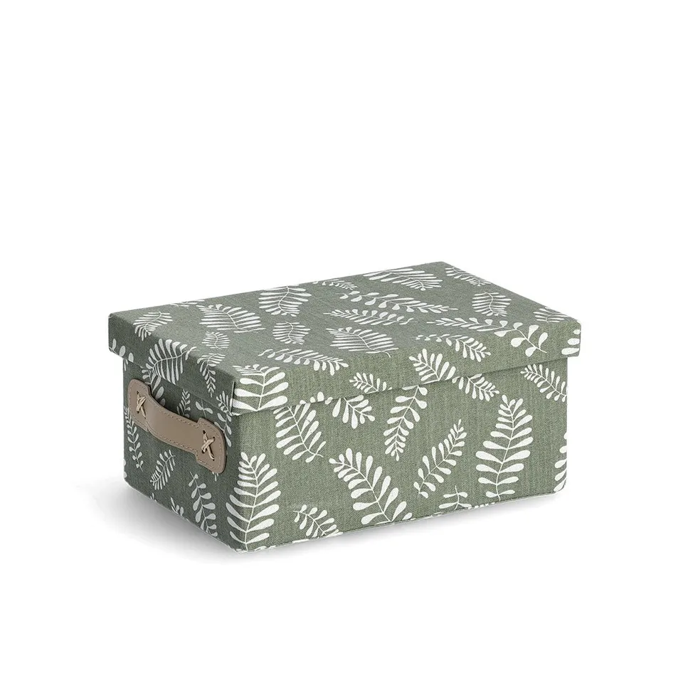 zeller-present-home-living-aufbewahrungsbox-leaves-faltbar image 1