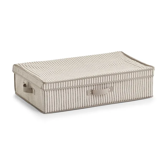 zeller-present-k-che-aufbewahrungsbox-stripes-beige-deckel image 1