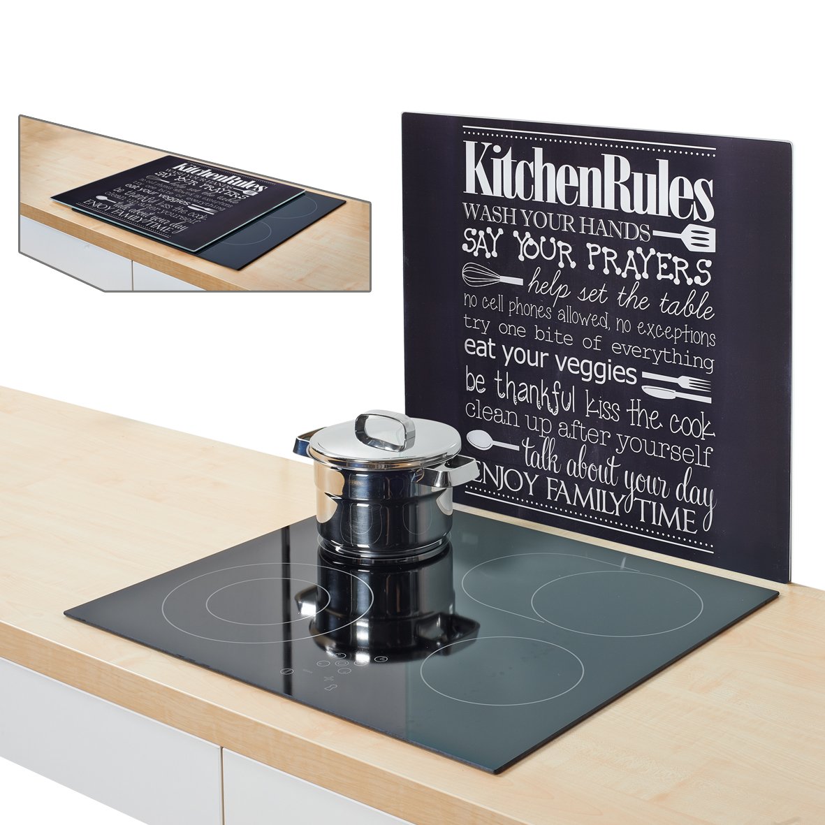 zeller-present-herdabdeckung-kitchen-rules-glas image 4
