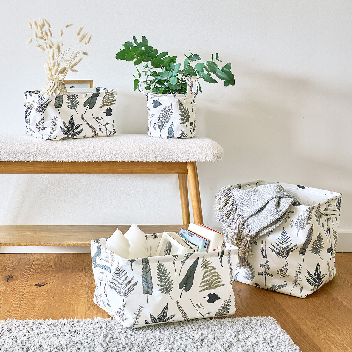 zeller-present-home-aufbewahrungskorb-polyester-baumwolle-mit-griffen image 4