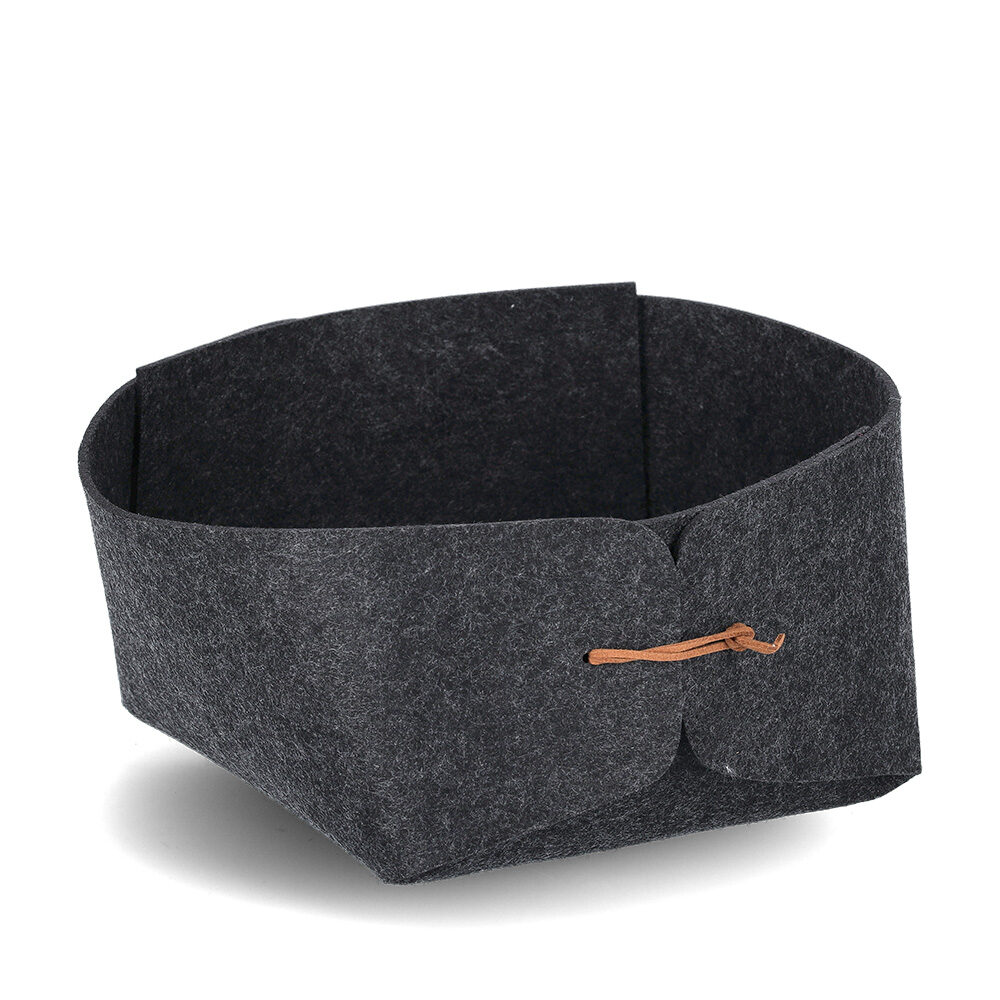 zeller-present-home-living-aufbewahrungskorb-filz-box-anthrazit-flach image 1