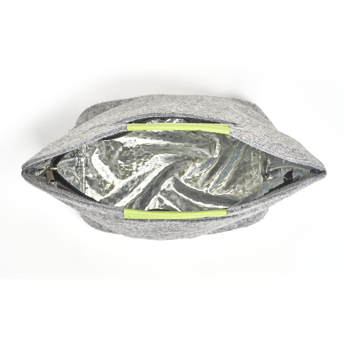 zeller-present-k-hltasche-filz-grau-gr-n-isoliert image 5