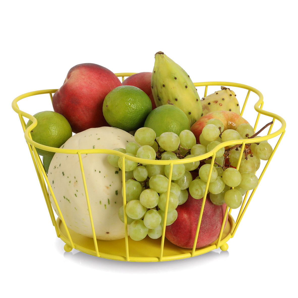 zeller-k-che-obstkorb-metall-gelb-fr-chteschale image 3