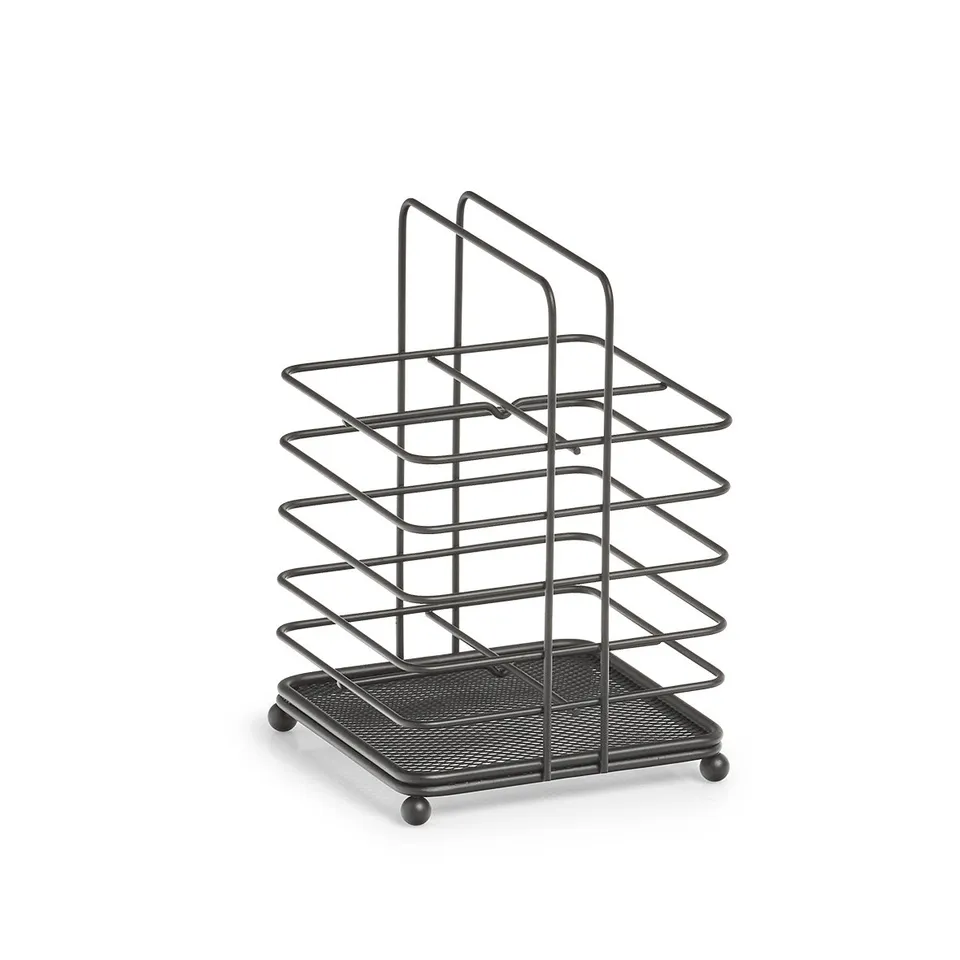 zeller-present-utensilienhalter-metall-schwarz-industrial image 1