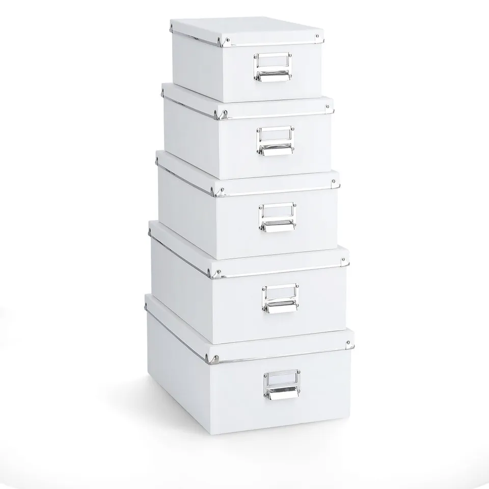 zeller-present-home-living-boxen-set-5-tlg-pappe-wei image 1