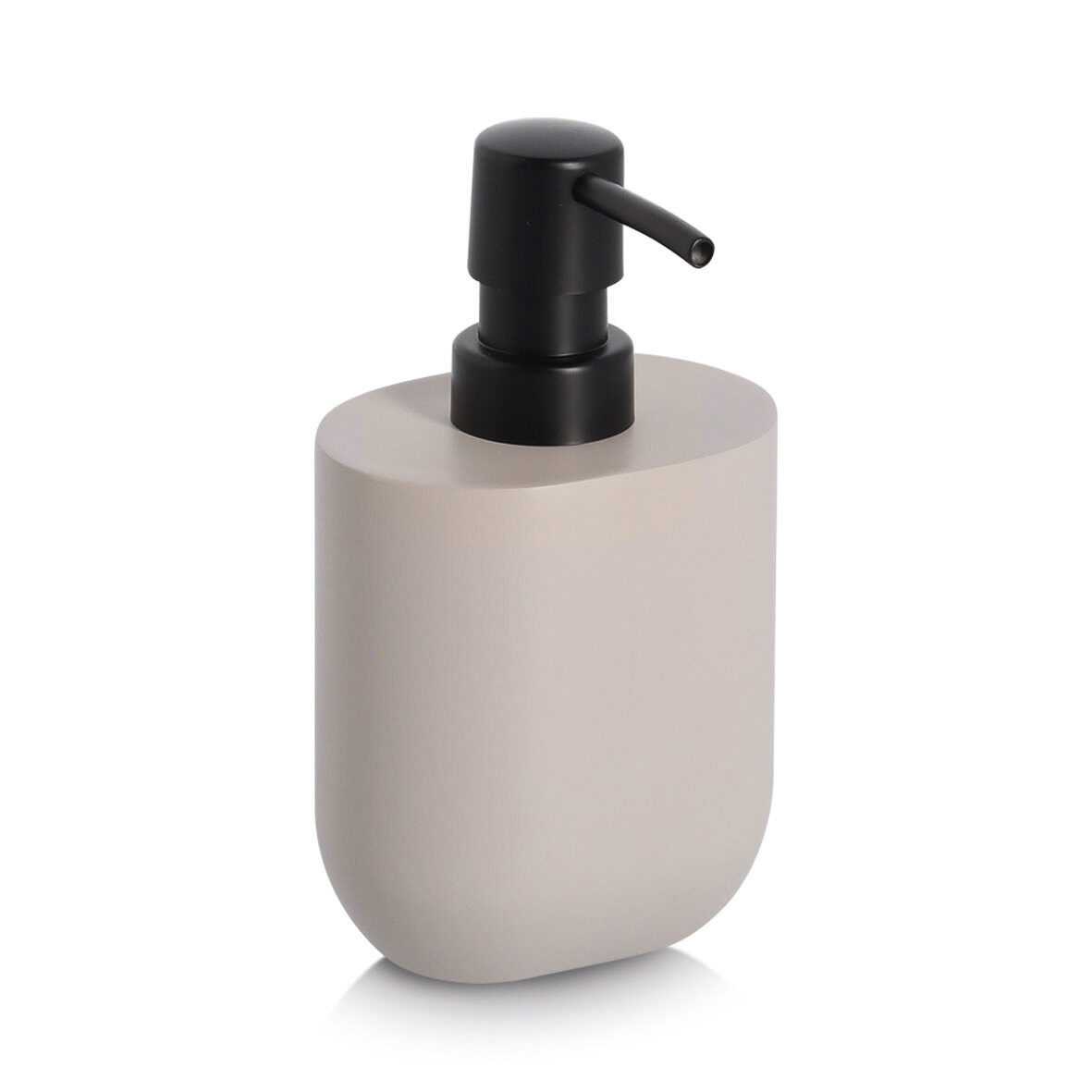zeller-present-bad-seifenspender-greige-polyresin-matt image 1