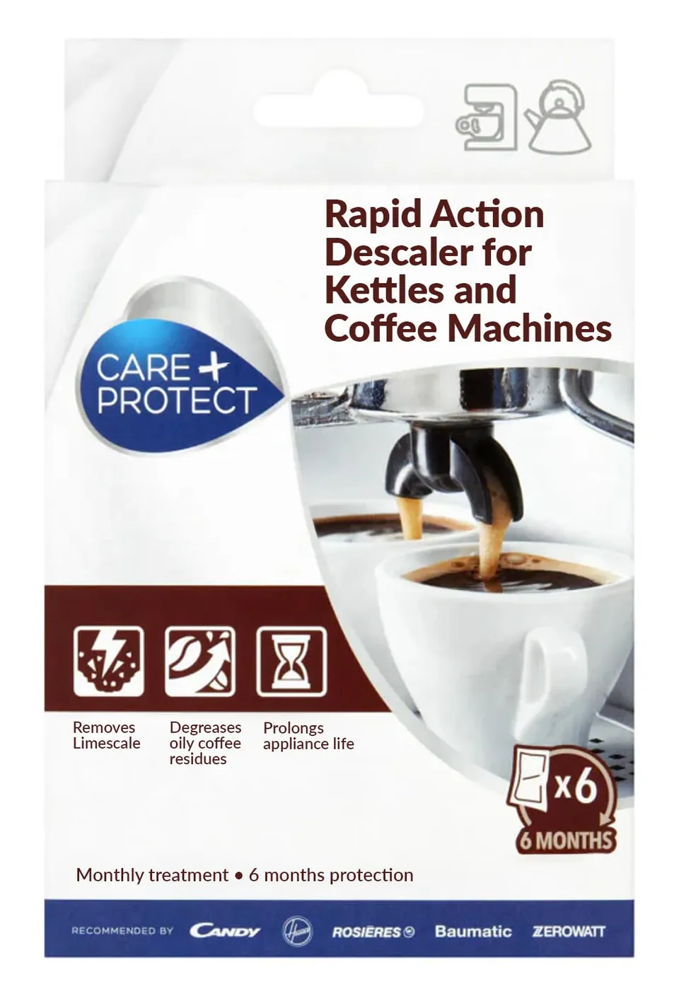 care-protect-kaffee-entkalker-pulver-f-r-kaffeemaschine-6-beutel image 1