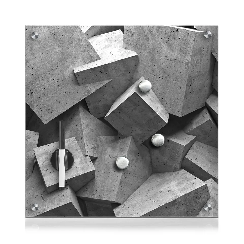 zeller-office-memoboard-cubes-glas-magnetisch-beschreibbar image 1