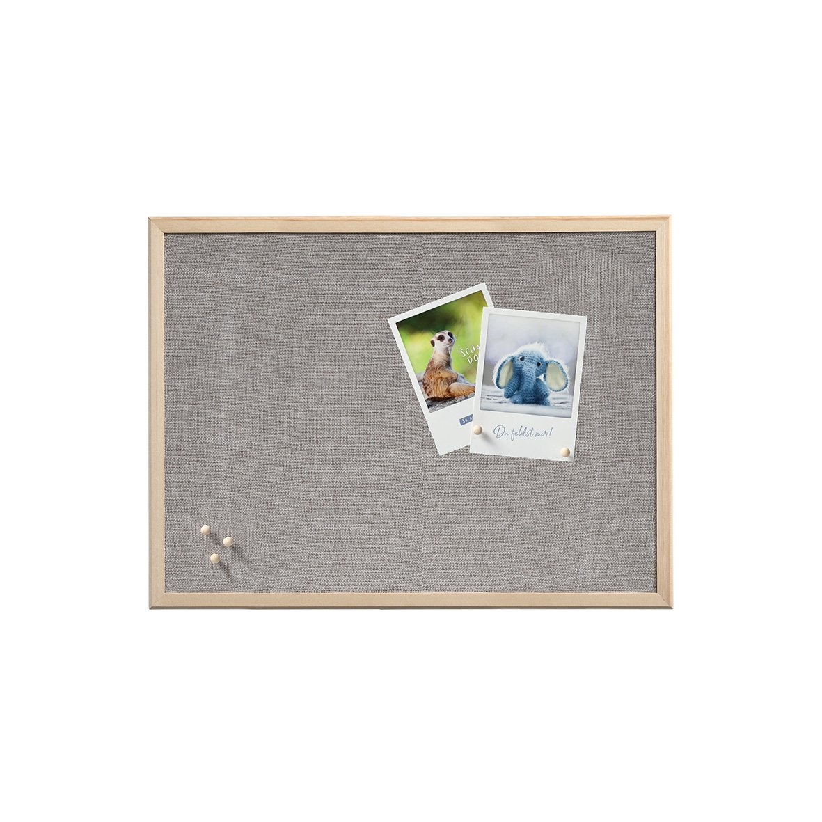 zeller-present-pinboard-leinen-kiefer-mit-holzrahmen image 2