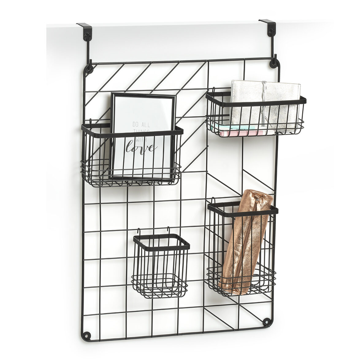 zeller-present-home-living-wand-organizer-set-5-tlg-schwarz image 2