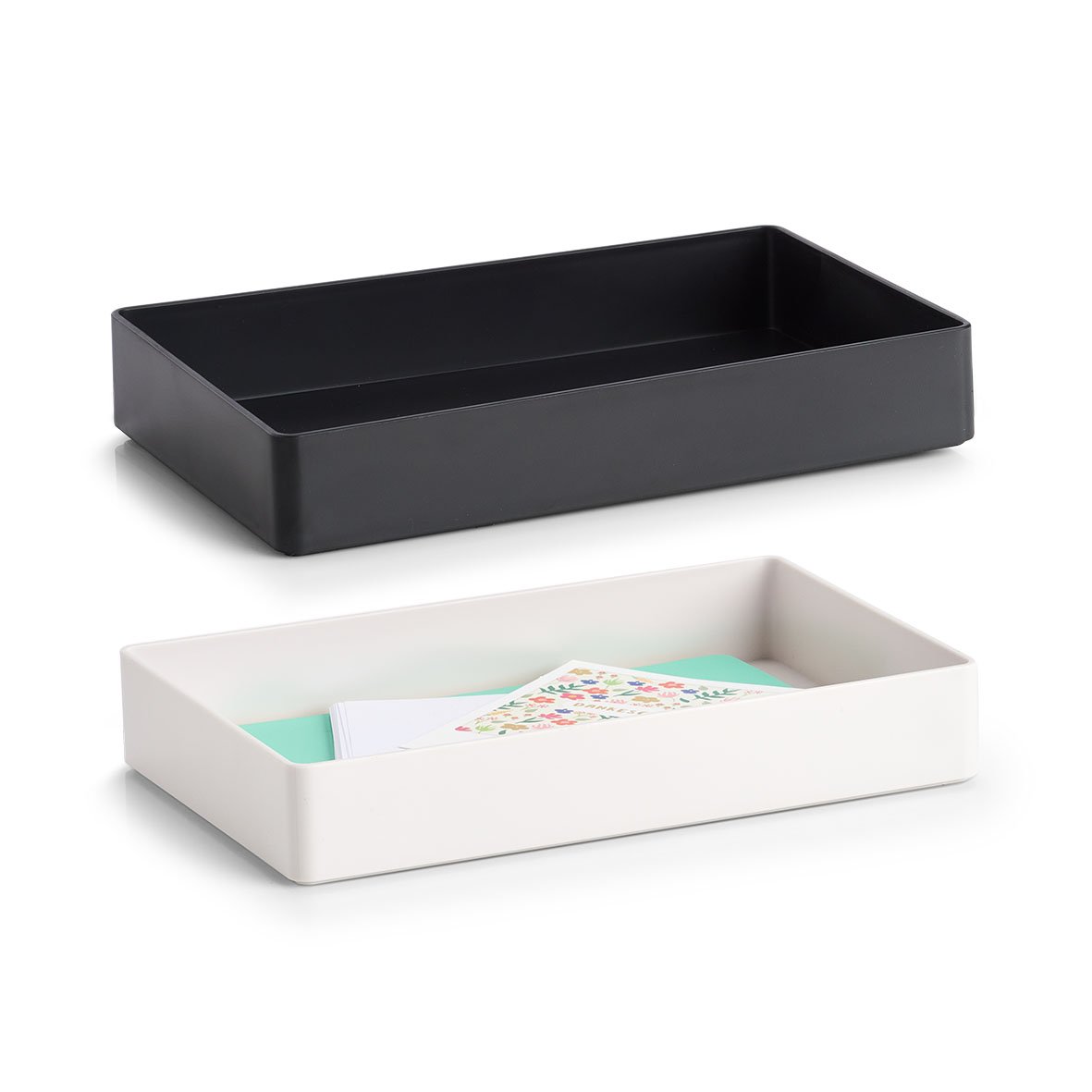 zeller-present-utensilien-organizer-kunststoff-schwarz-stapelbar image 2