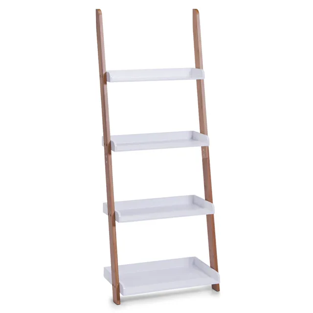 zeller-present-home-leiter-regal-4-ablagen-mdf-bambus-wei image 1