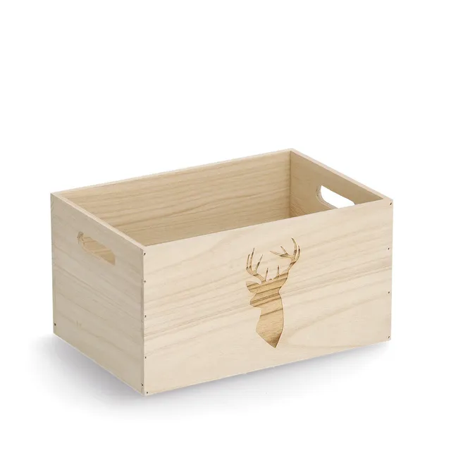 zeller-present-home-living-aufbewahrungskiste-hirsch-holz image 1
