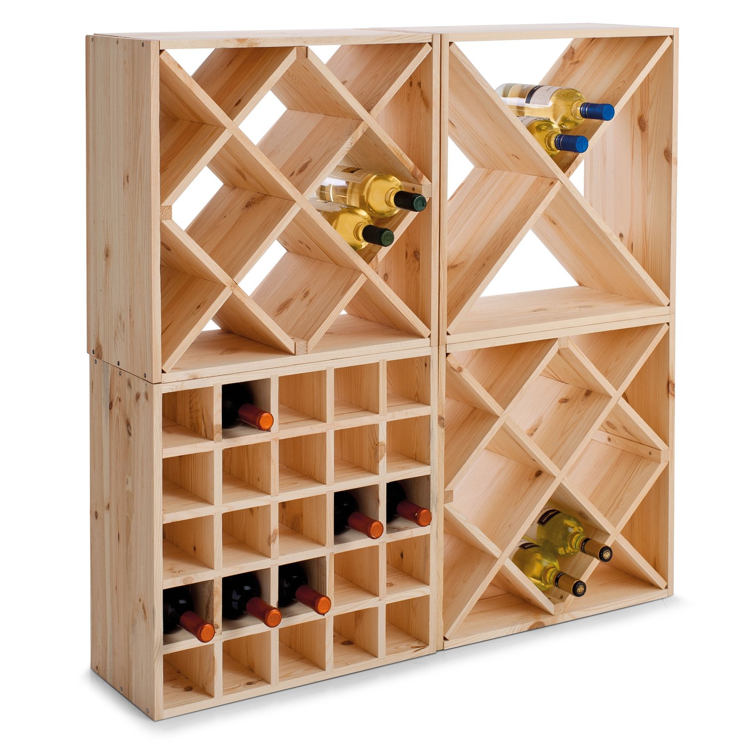 zeller-present-weinregal-nadelholz-stapelbar image 2