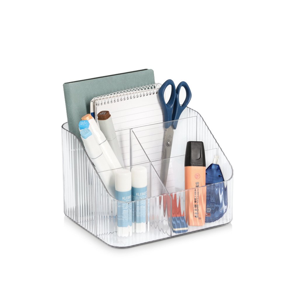 zeller-present-utensilien-organizer-5-f-cher-klar-kunststoff image 3
