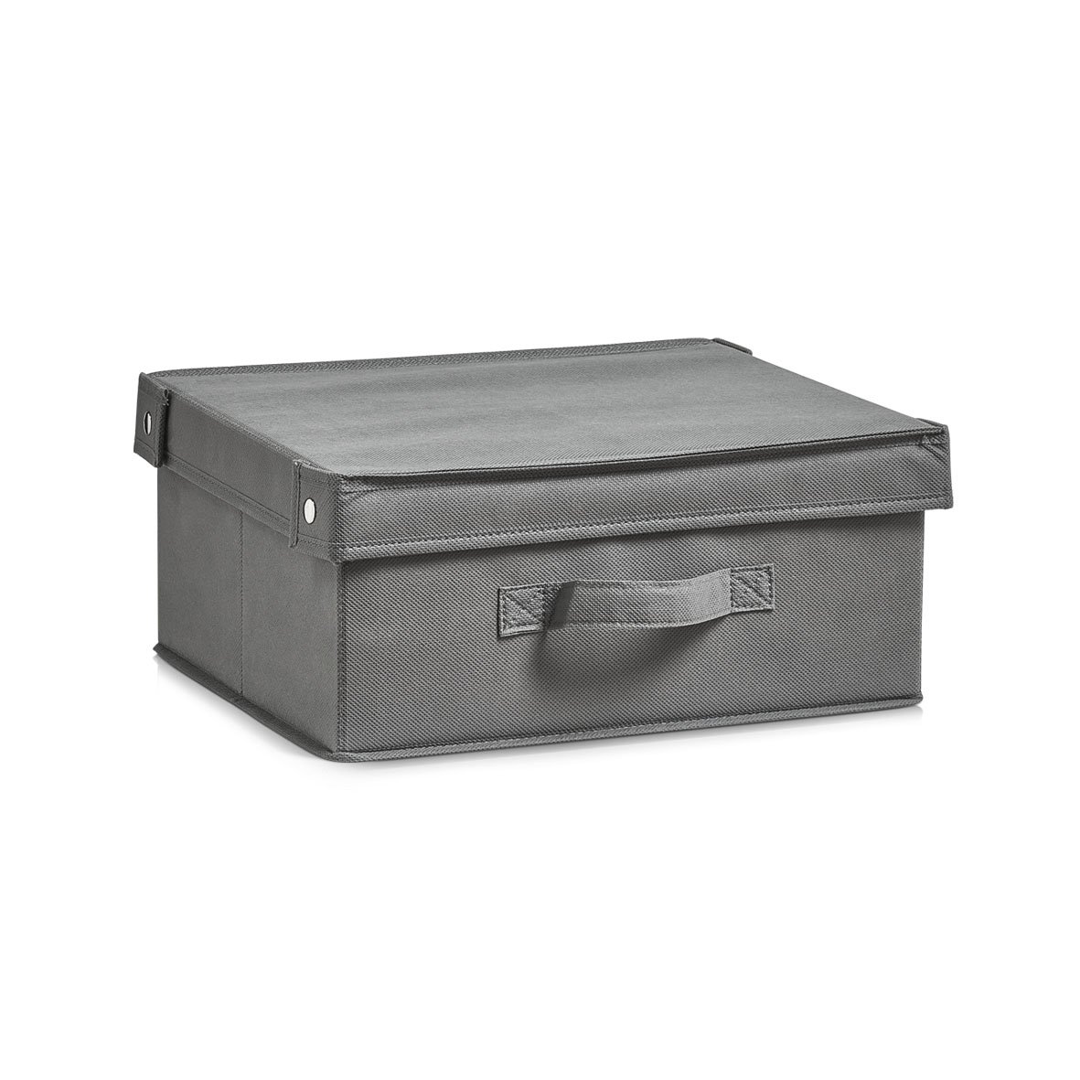 zeller-present-k-che-aufbewahrungsbox-mit-deckel-vlies-grau image 1
