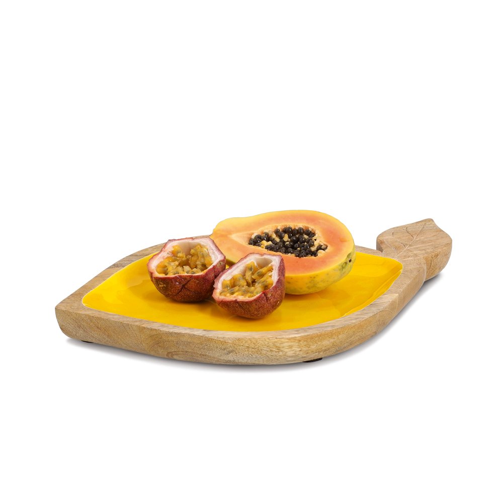 zeller-present-k-che-lemon-servierschale-mangoholz-gelb image 4