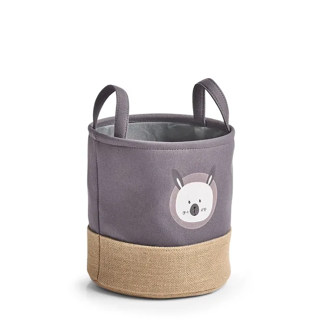 zeller-present-kids-aufbewahrungskorb-hase-grau-polyester image 1
