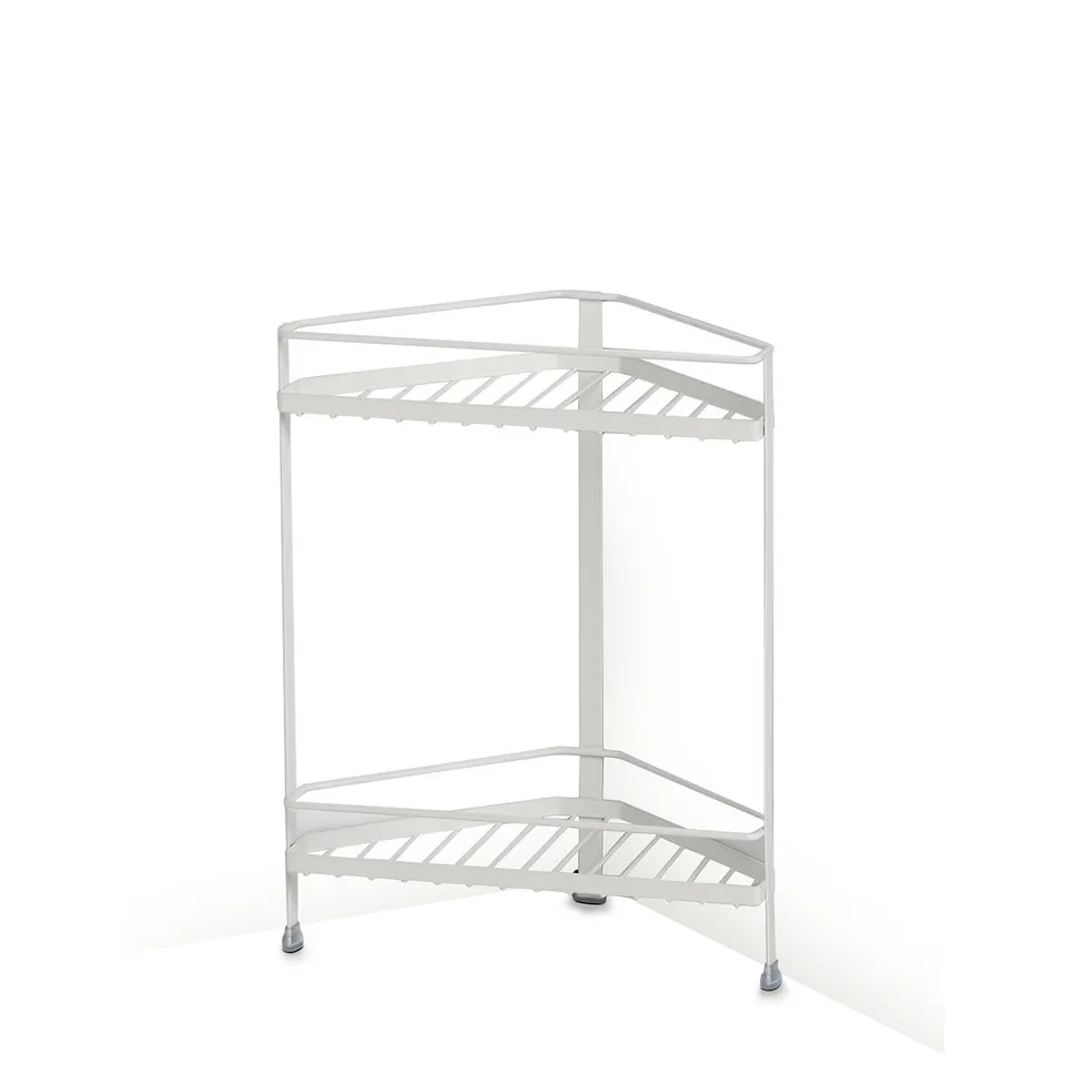 zeller-present-home-living-eckregal-metall-wei-2-ebenen image 1