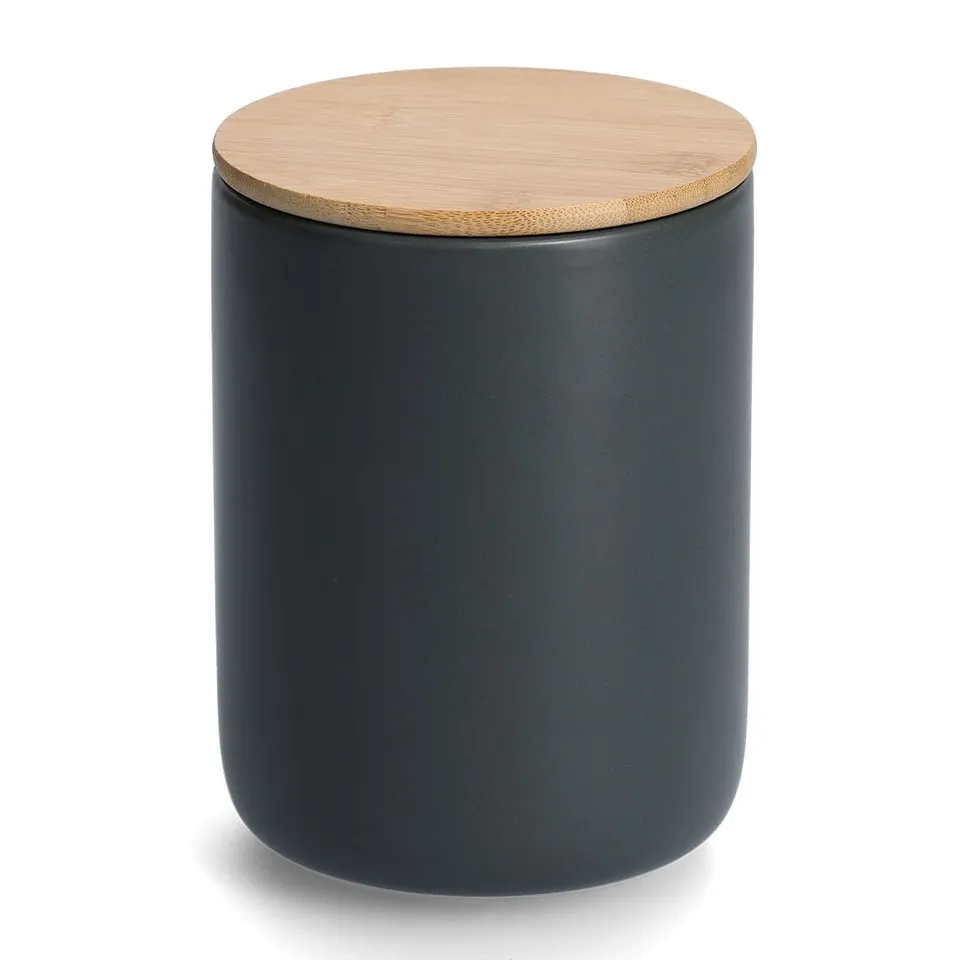 zeller-present-k-che-vorratsdose-keramik-1500-ml-bambusdeckel image 1