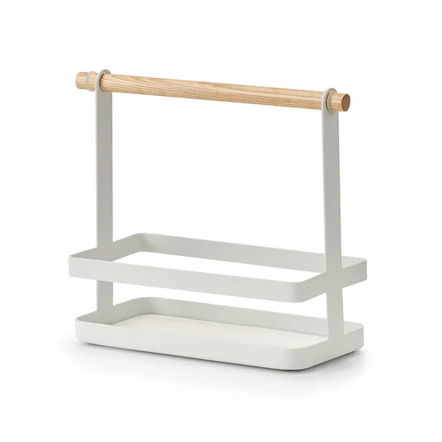 zeller-present-home-living-tragekorb-menage-wei-metall-bambusgriff image 1