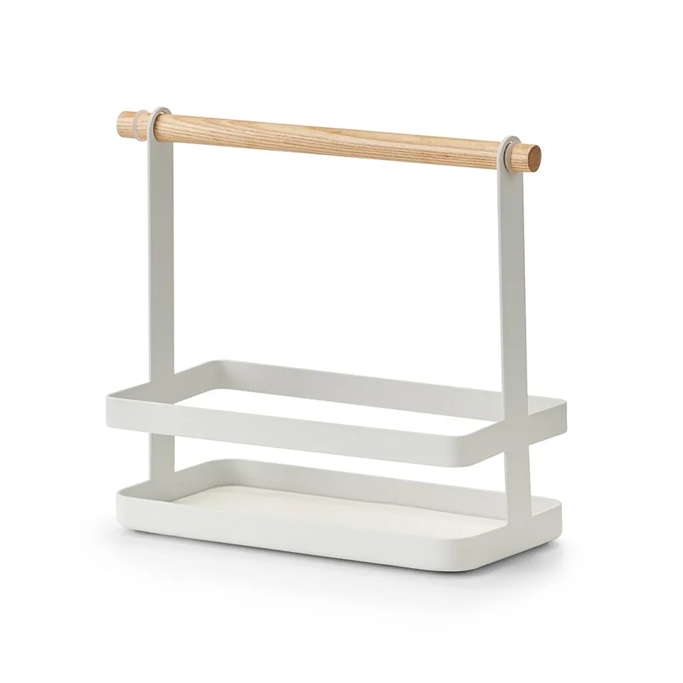 zeller-present-home-living-tragekorb-menage-wei-metall-bambusgriff image 1