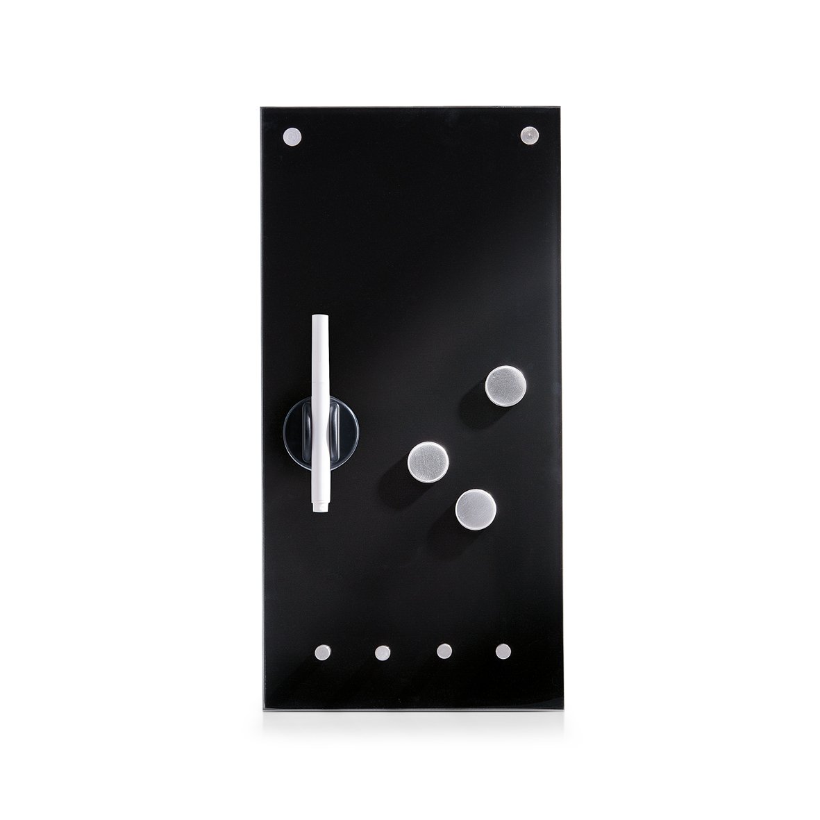 zeller-present-office-memoboard-glas-schwarz-mit-haken image 1