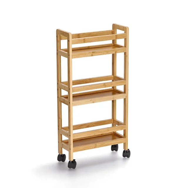 zeller-present-nischen-rollwagen-bambus-mdf-3-etagen image 1