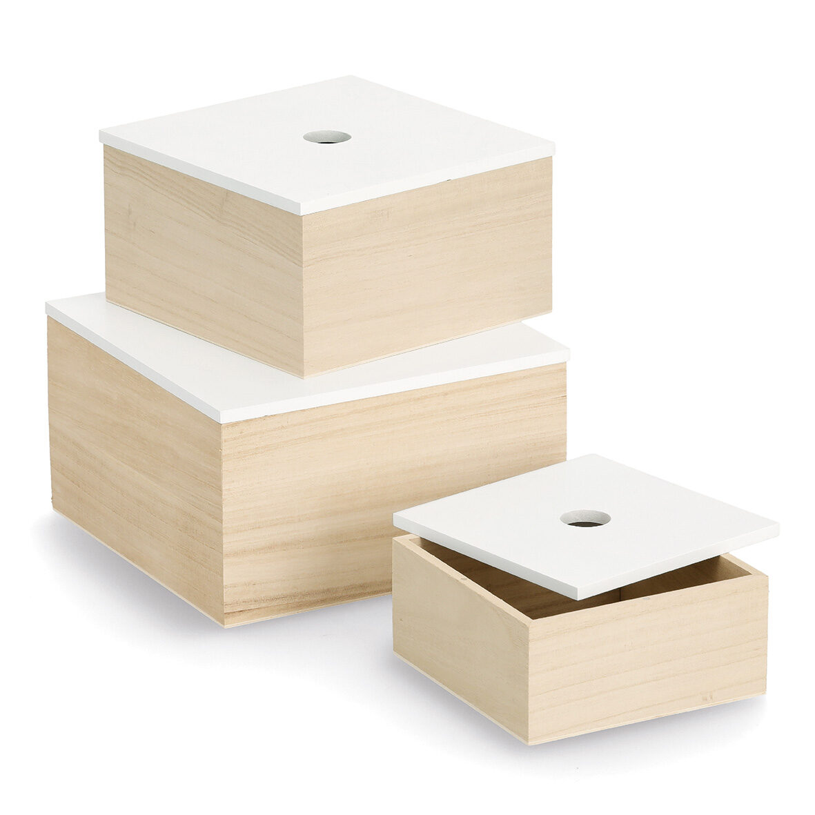 zeller-present-home-living-aufbewahrungsboxen-set-holz-3-tlg image 1