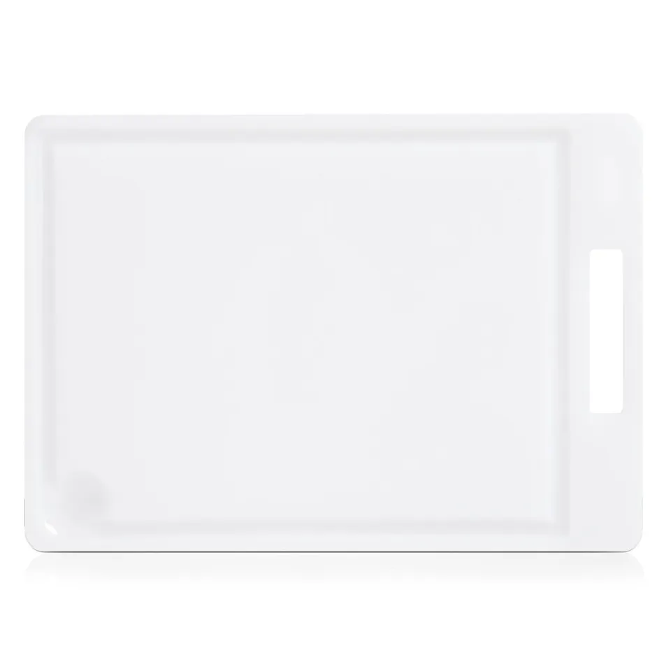 zeller-present-k-che-schneidebrett-kunststoff-wei-mit-saftrille image 1