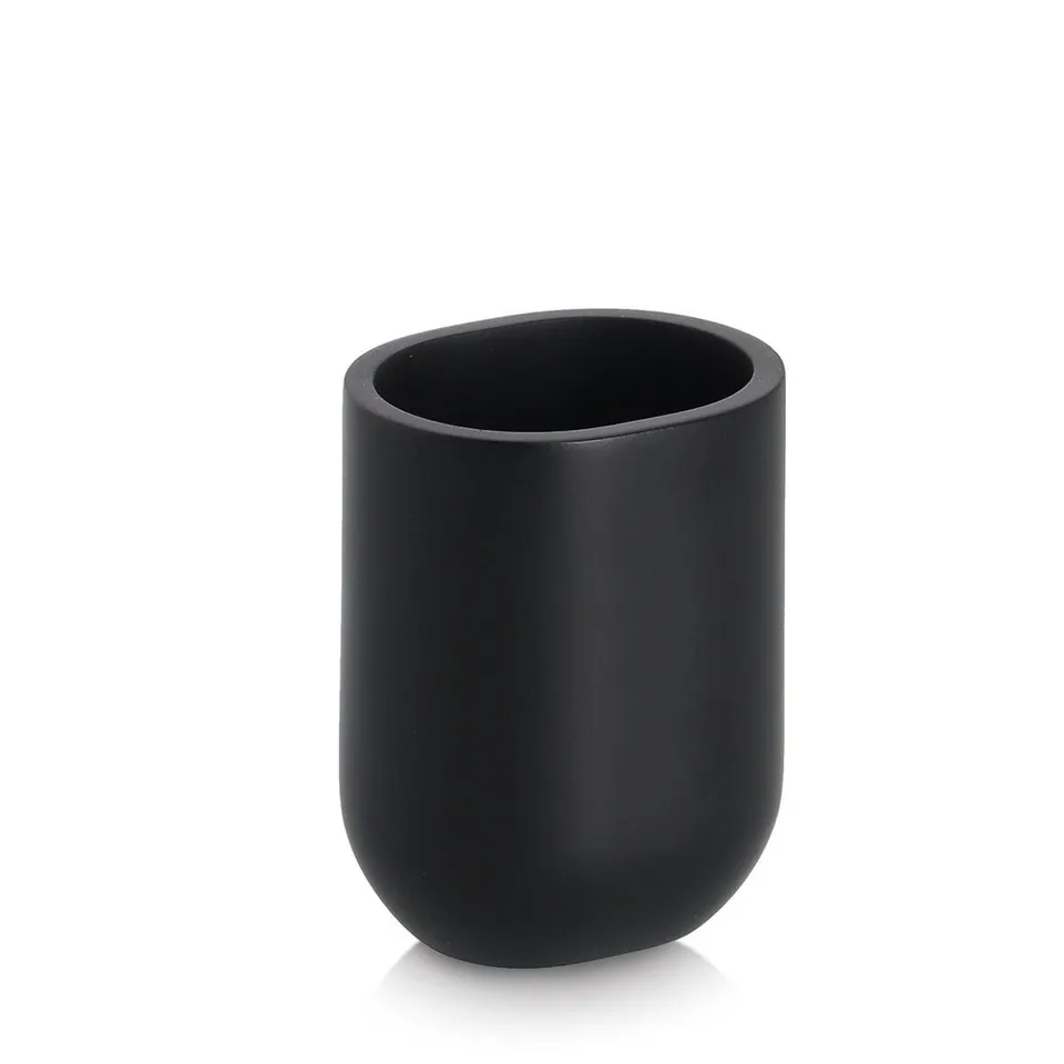 zeller-present-bad-zahnputzbecher-polyresin-schwarz-matt image 1