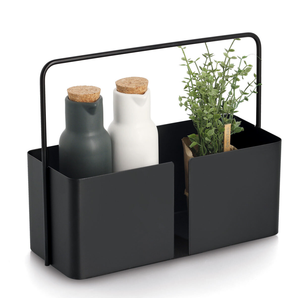 zeller-present-home-living-tragekorb-metall-schwarz image 2