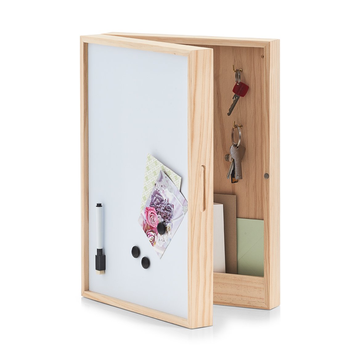 zeller-present-home-living-schl-sselbox-holz-whiteboard image 3