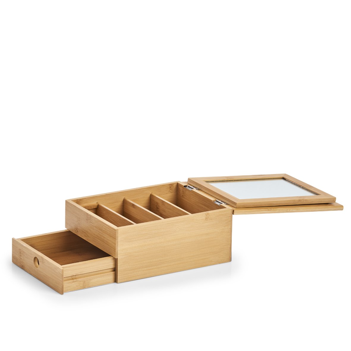 zeller-bad-schmuckk-stchen-bambus-mit-spiegel-schublade image 6