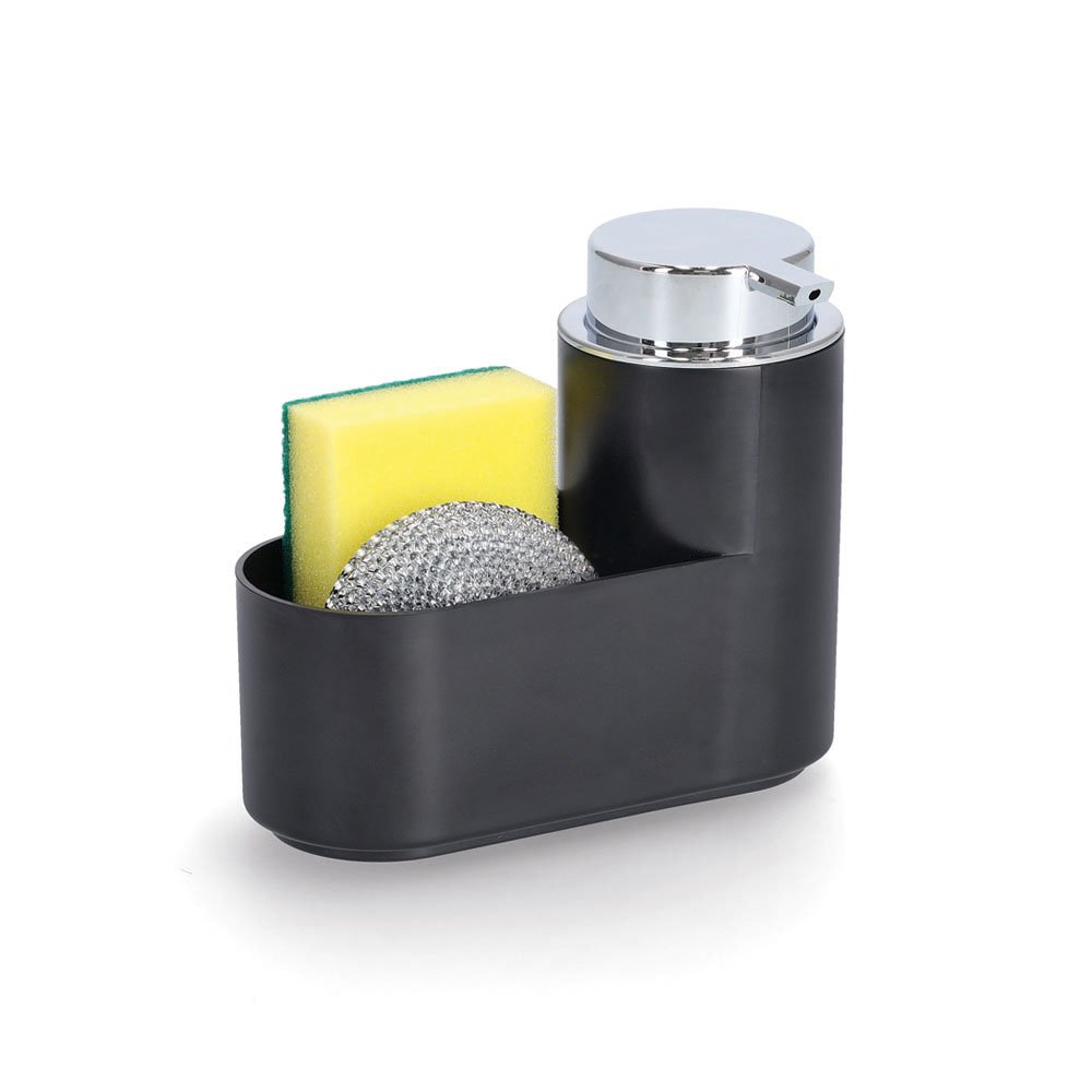 zeller-present-bad-seifenspender-set-3-tlg-kunststoff-schwarz image 1