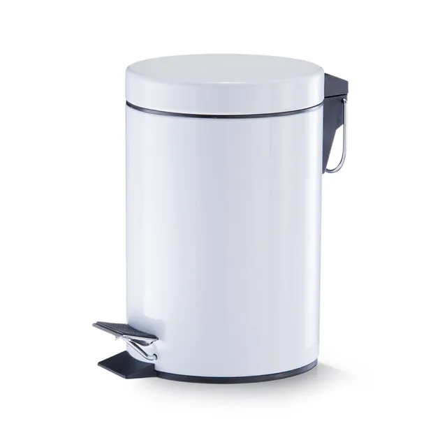 zeller-present-bad-kosmetikeimer-3-l-metall-wei-treteimer image 1