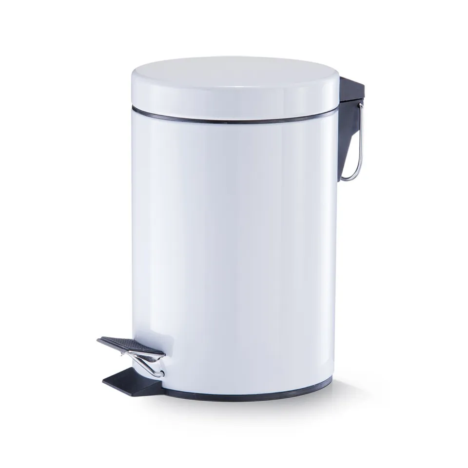zeller-present-bad-kosmetikeimer-3-l-metall-wei-treteimer image 1