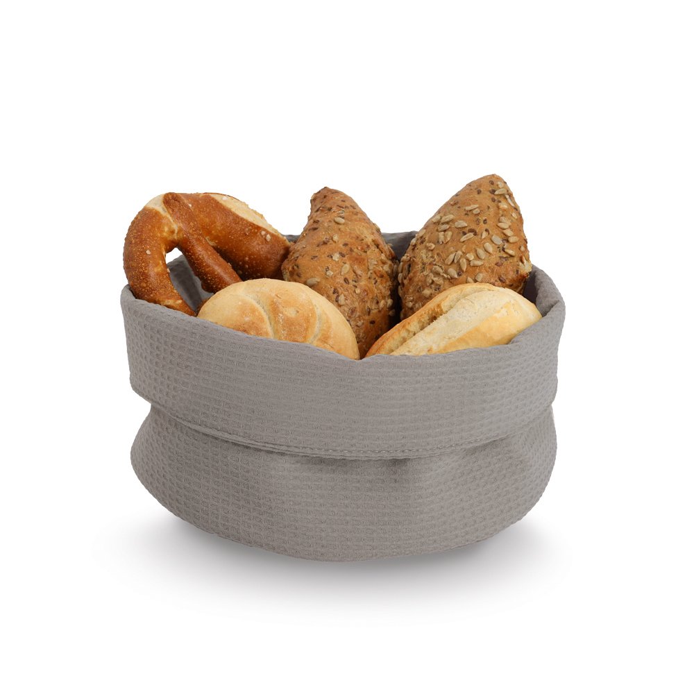 zeller-present-home-aufbewahrungskorb-waffelpiqu-taupe-polyester image 3
